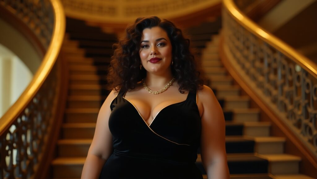 Enchant Your Curves: The Beauty of the Black and Gold Plus Size Formal Dress - Curviosa Black and Gold Plus Size Formal Dress
