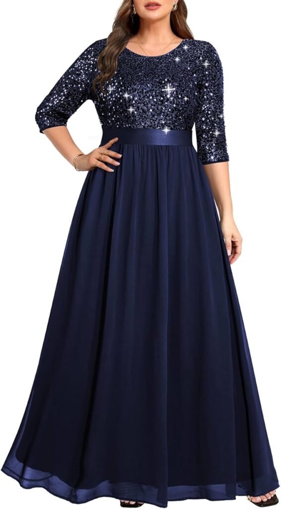 Navy Blue Plus Size Formal Dress: Timeless Elegance for Every Woman