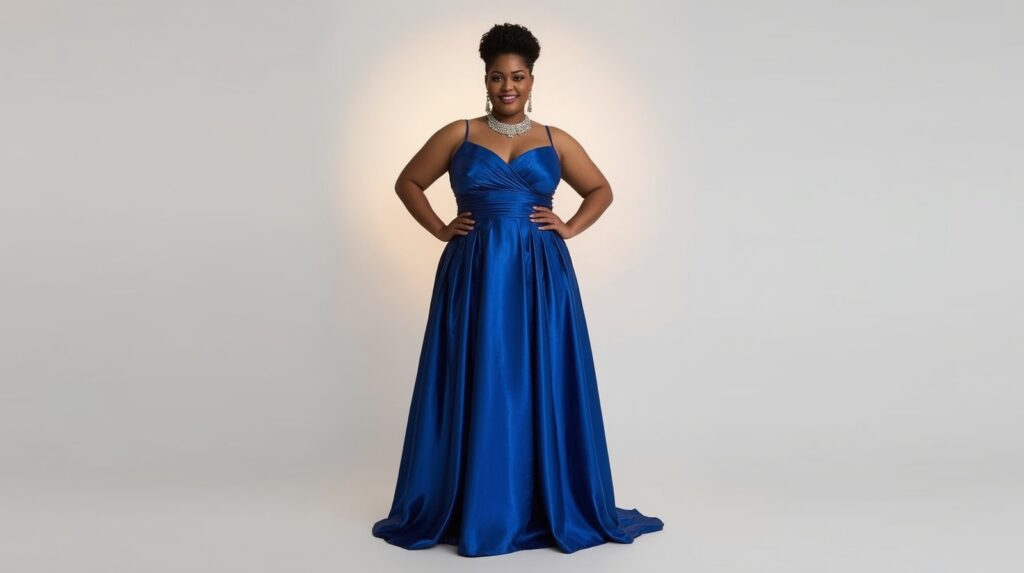 Royal Blue Formal Dress for Plus Size: The Perfect Blend of Elegance and Confidence - Curviosa Royal Blue Formal Dress for Plus Size: The Perfect Blend of Elegance and Confidence